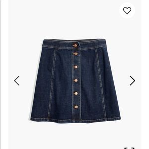 Madewell stretch a-line denim mini skirt
